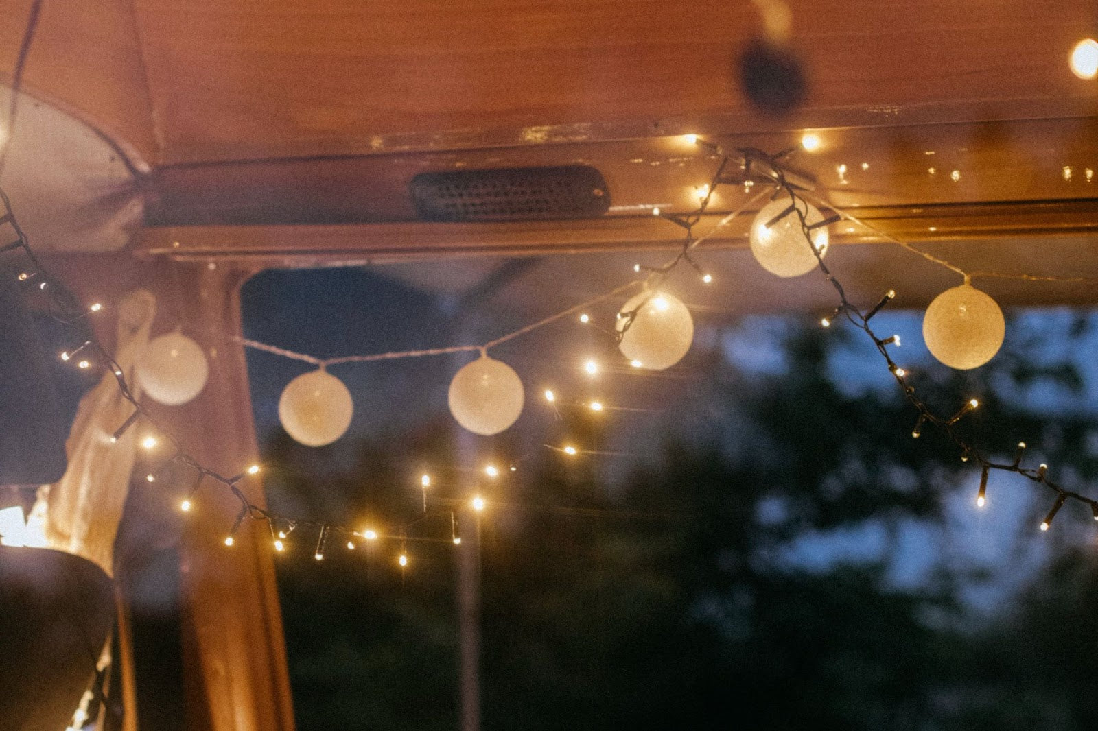 Christmas lights in RV dashboard