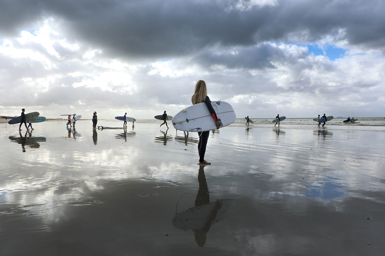 Surfers on Beach