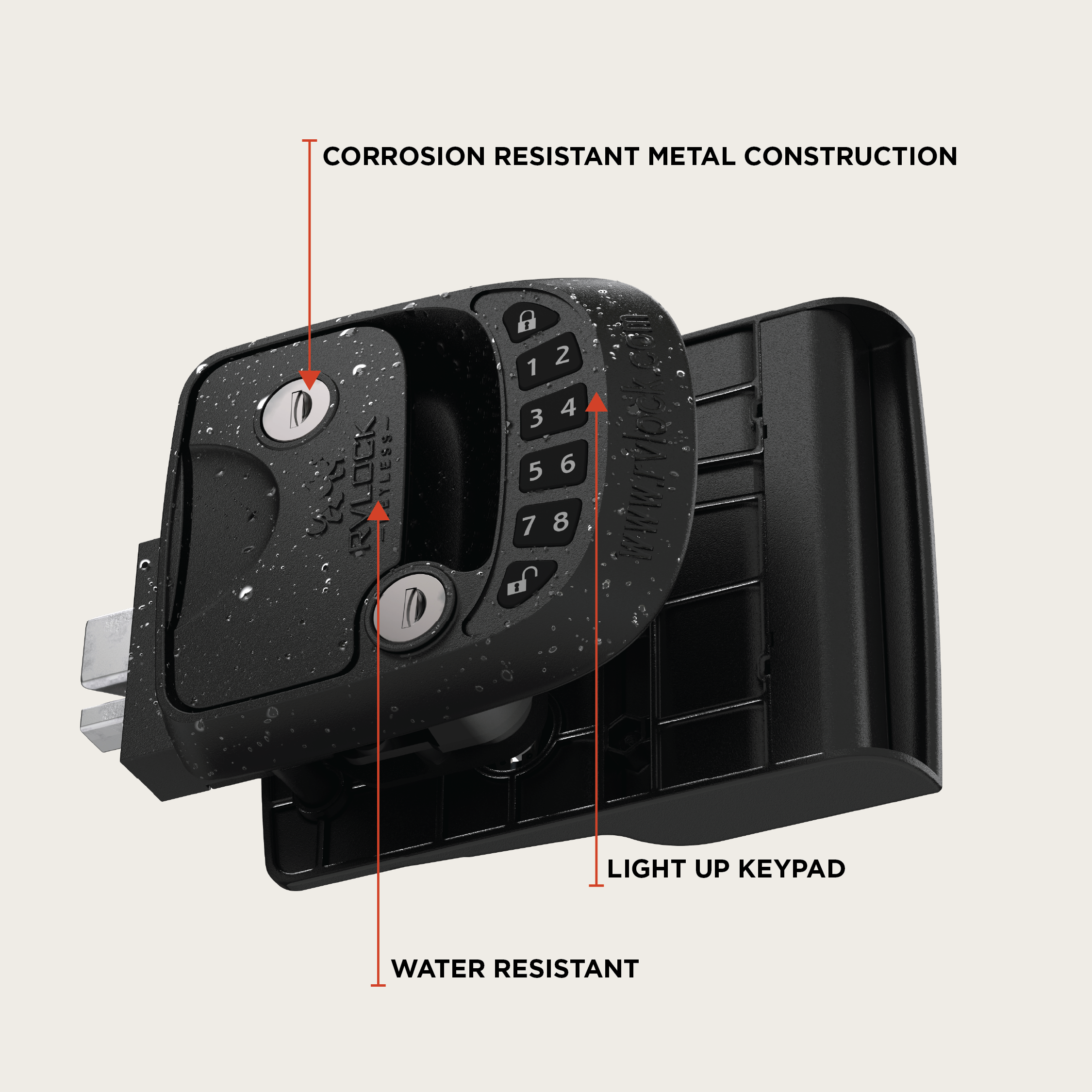 RVLock Compact Keyless Handle