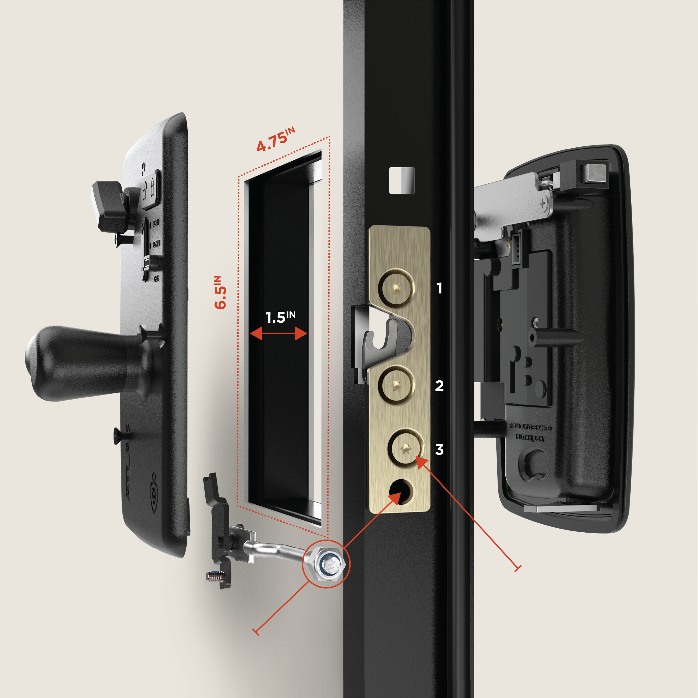 RVLock Atlas Keyless Class A & C Motorhome Handle