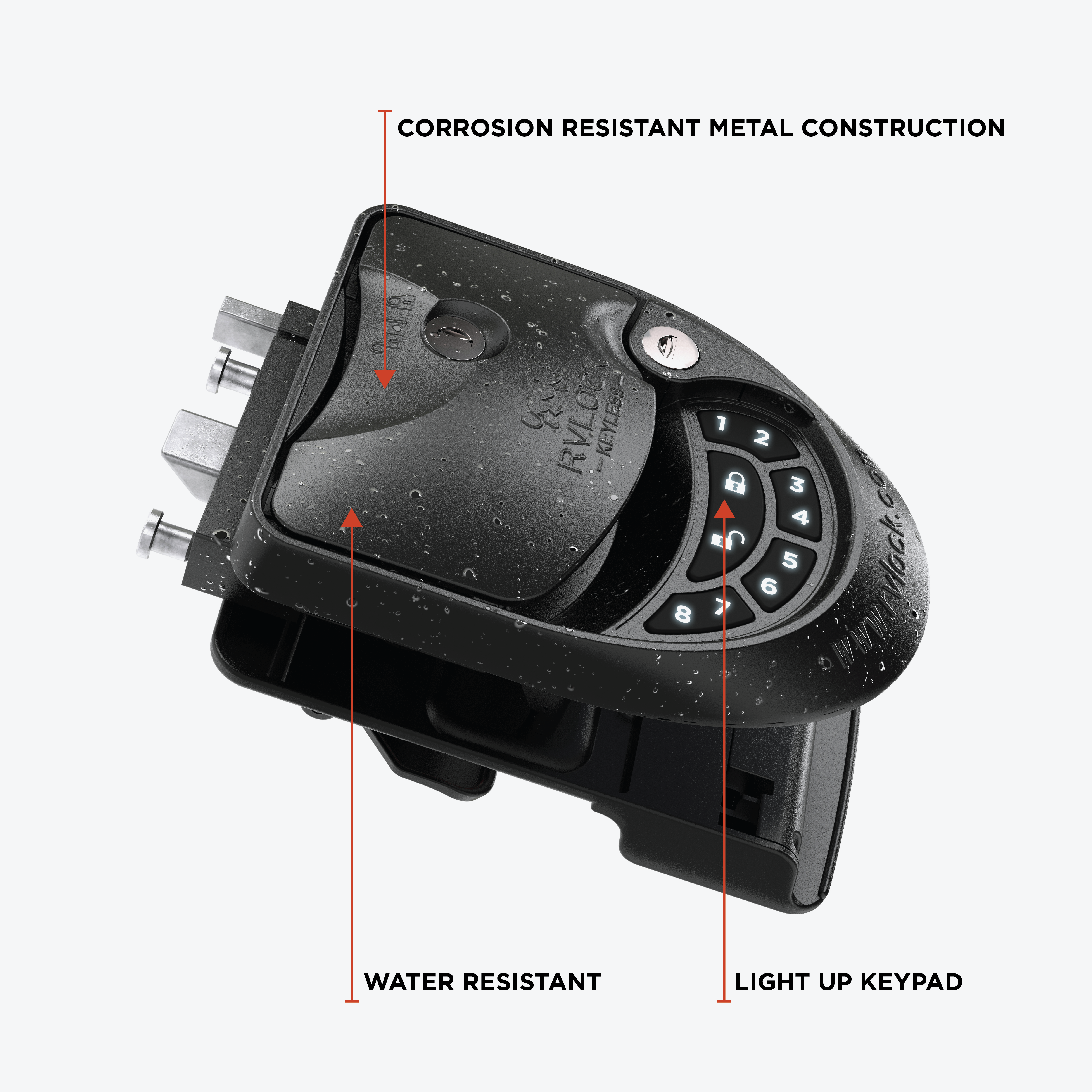 RVLock Charter Keyless Class A & C Motorhome Handle