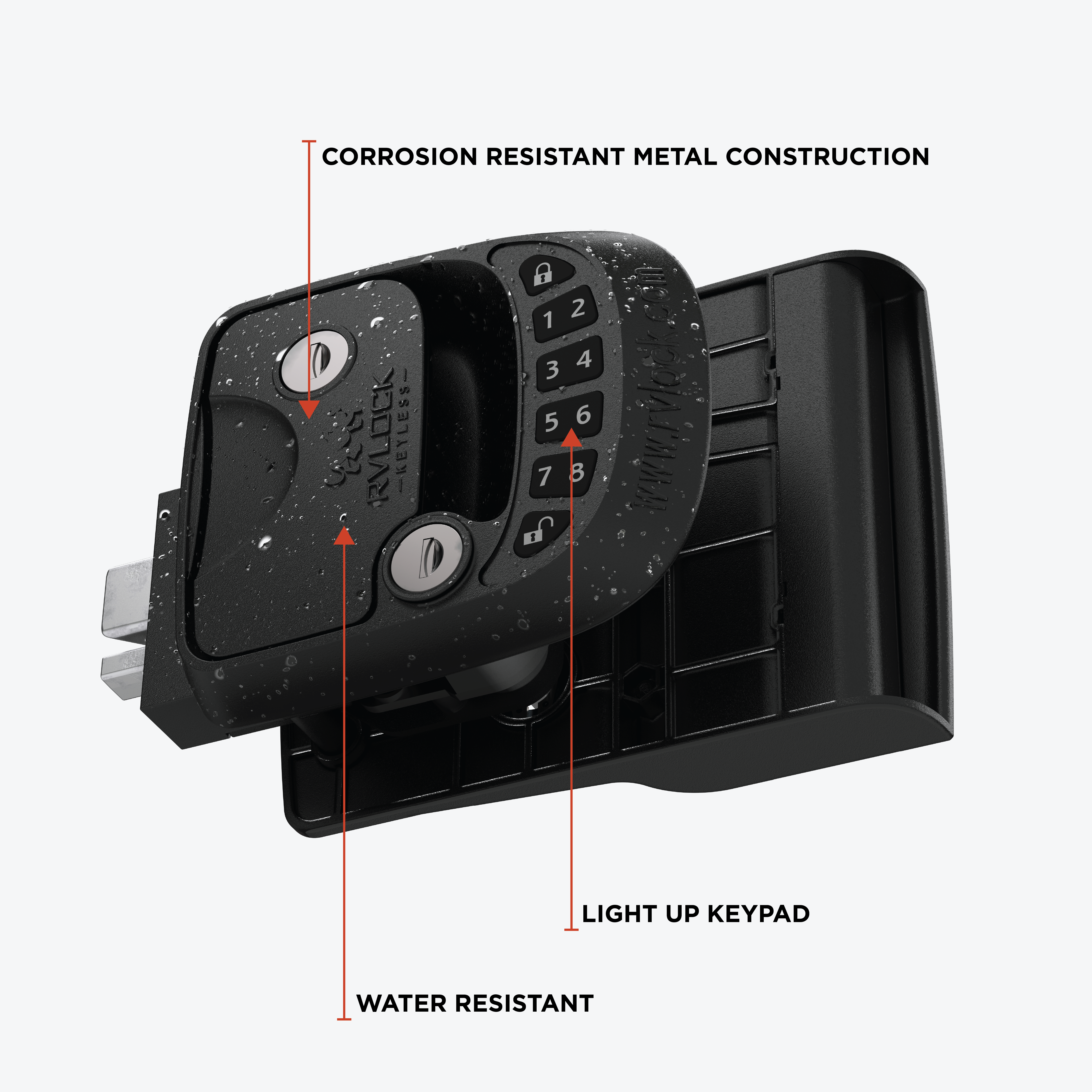 RVLock Compact Keyless Travel Trailer and Fifth Wheel Handle