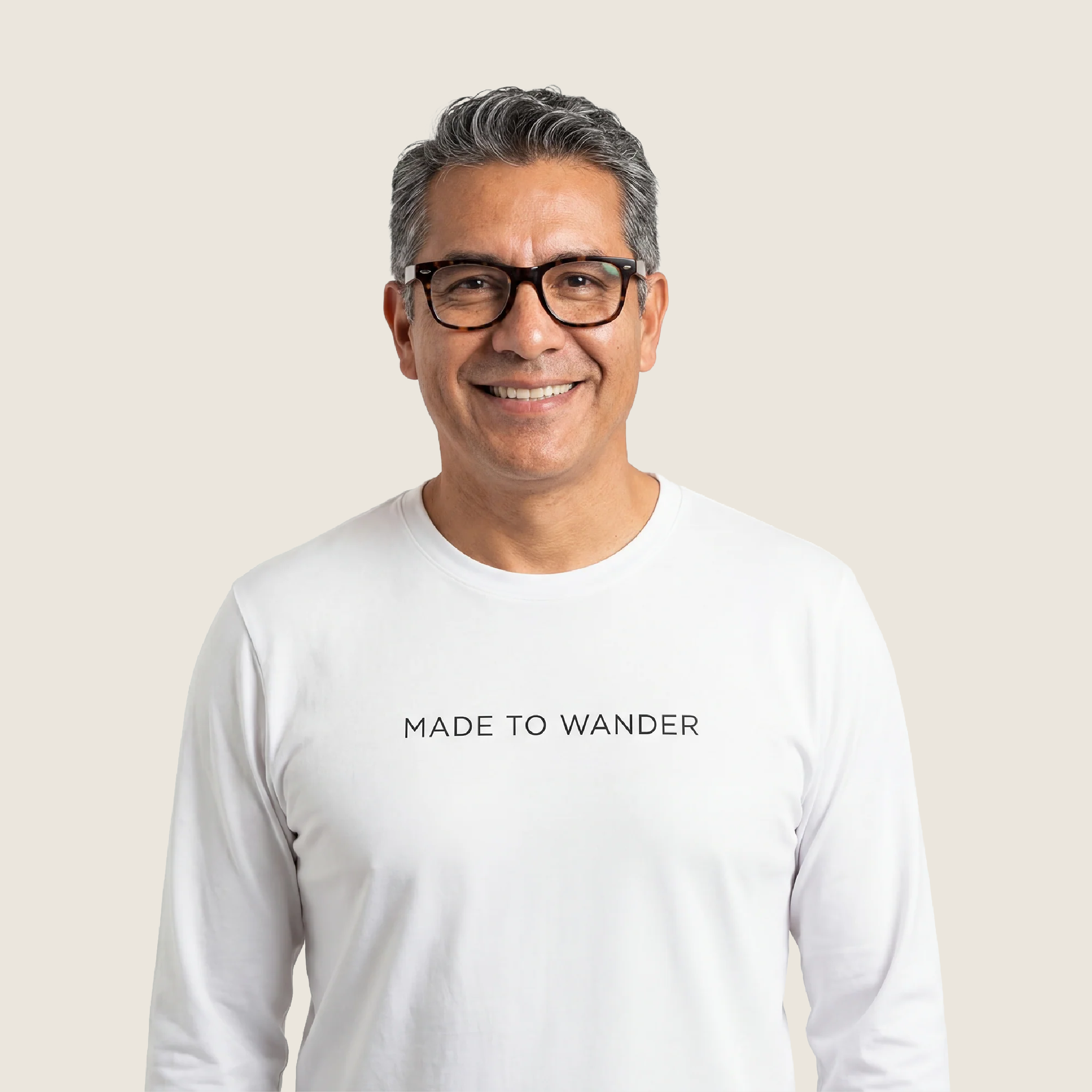 RVLock Unisex Long Sleeve Shirt - White Made to Wander