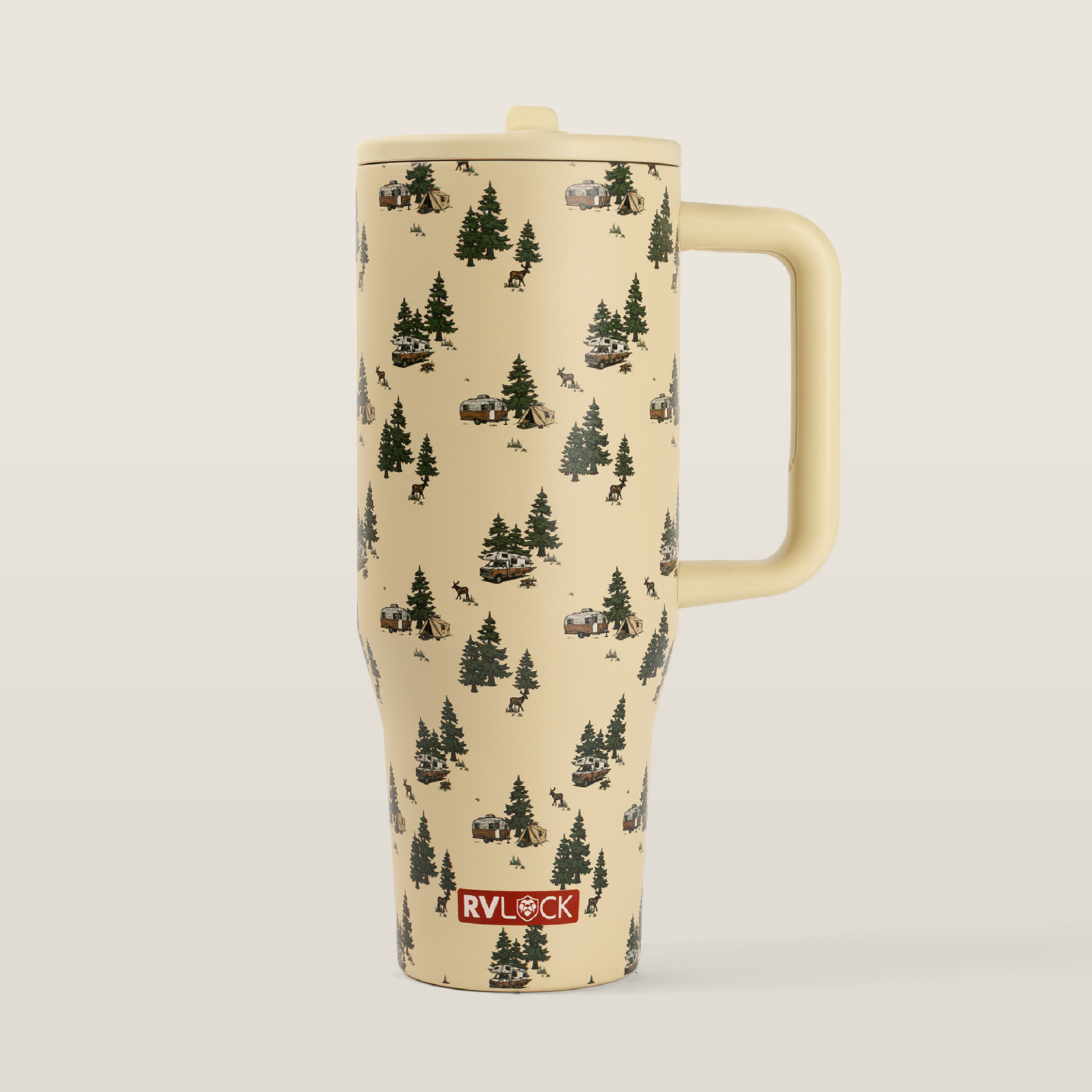RVLock Oasis 40oz Stainless Steel Cup - Camp Pattern