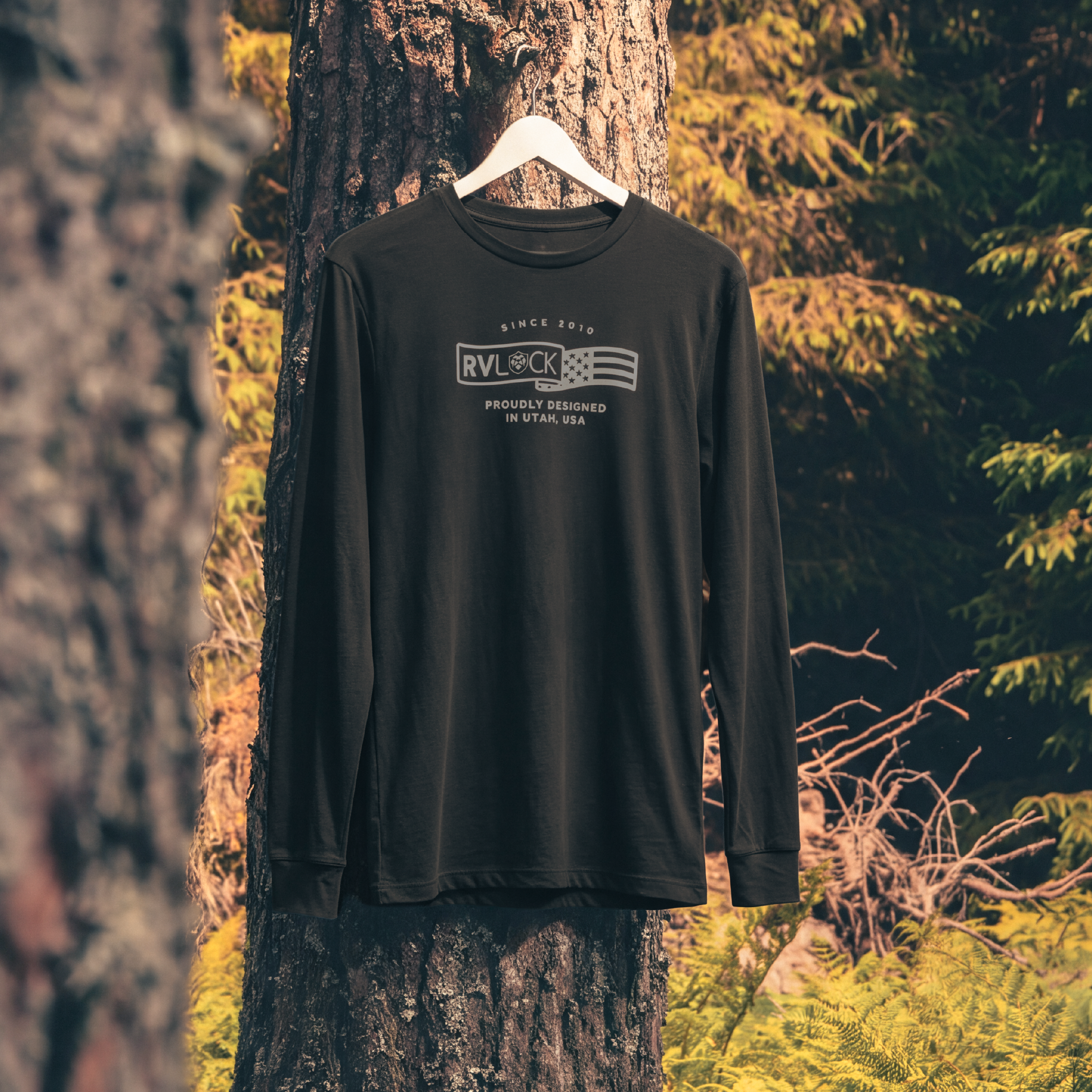 RVLock Unisex Long Sleeve Shirt - Black RVLock Designed in USA