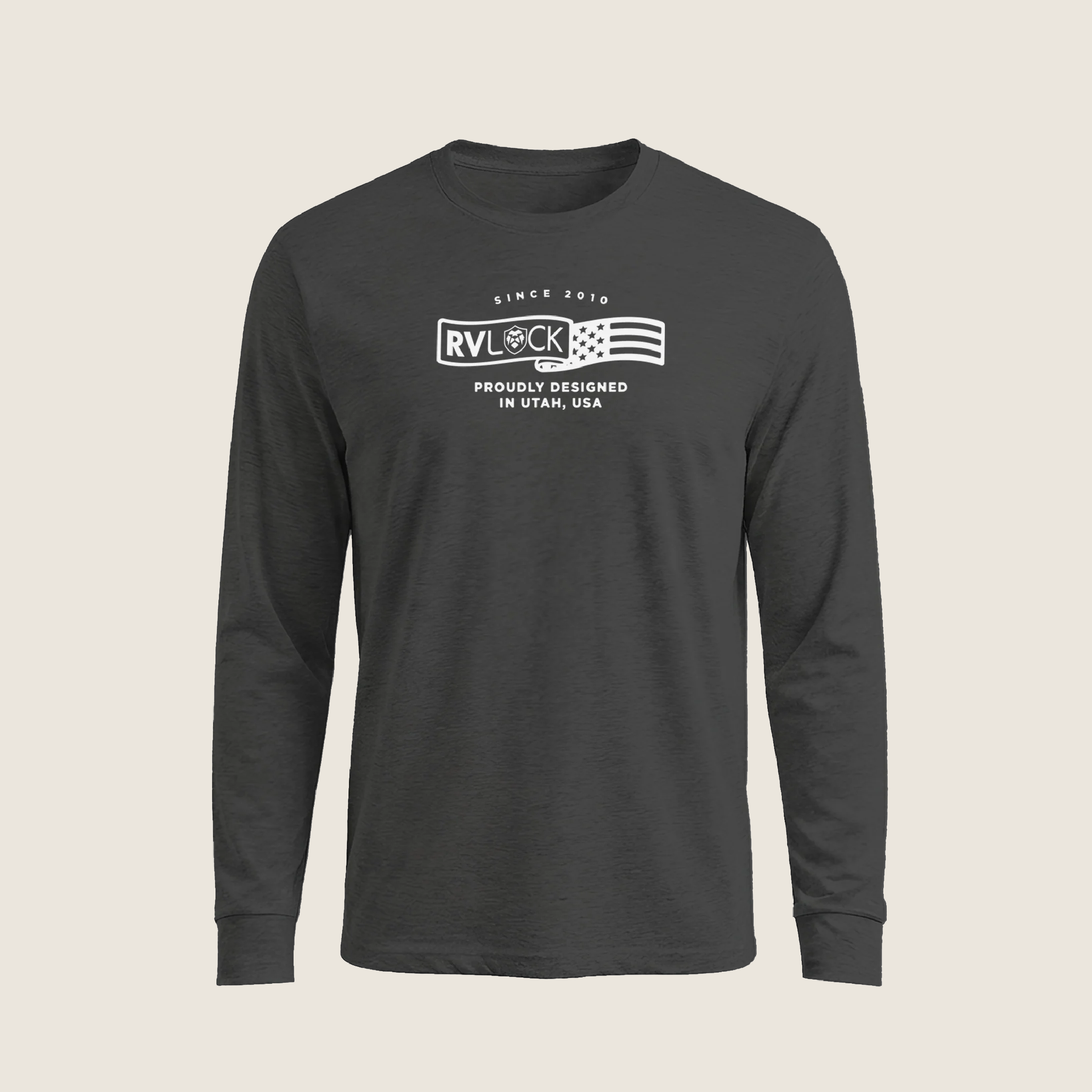 RVLock Unisex Long Sleeve Shirt - Gray RVLock Designed in USA