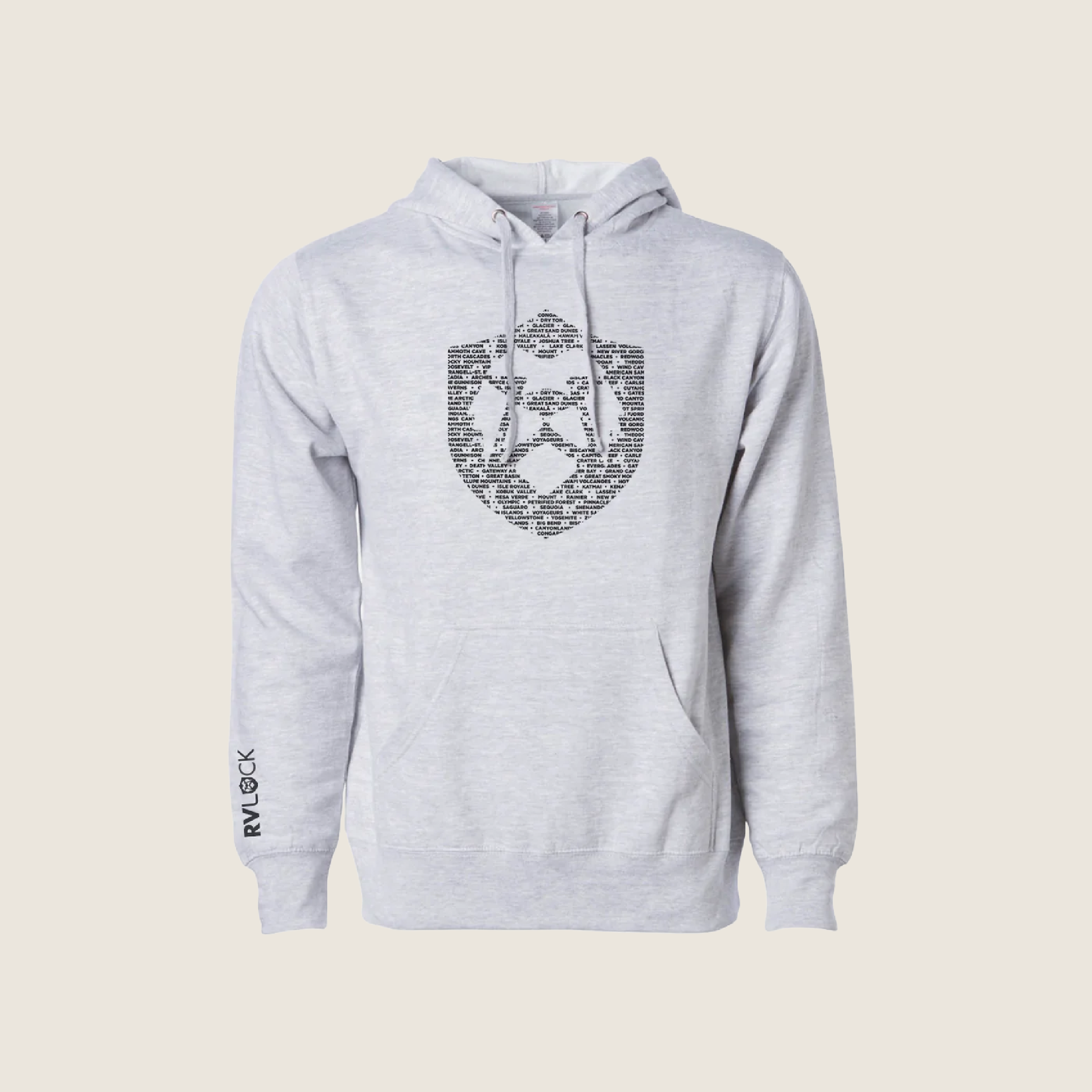 RVLock Hoodie USA Parks Heritage Mark - Grey Heather