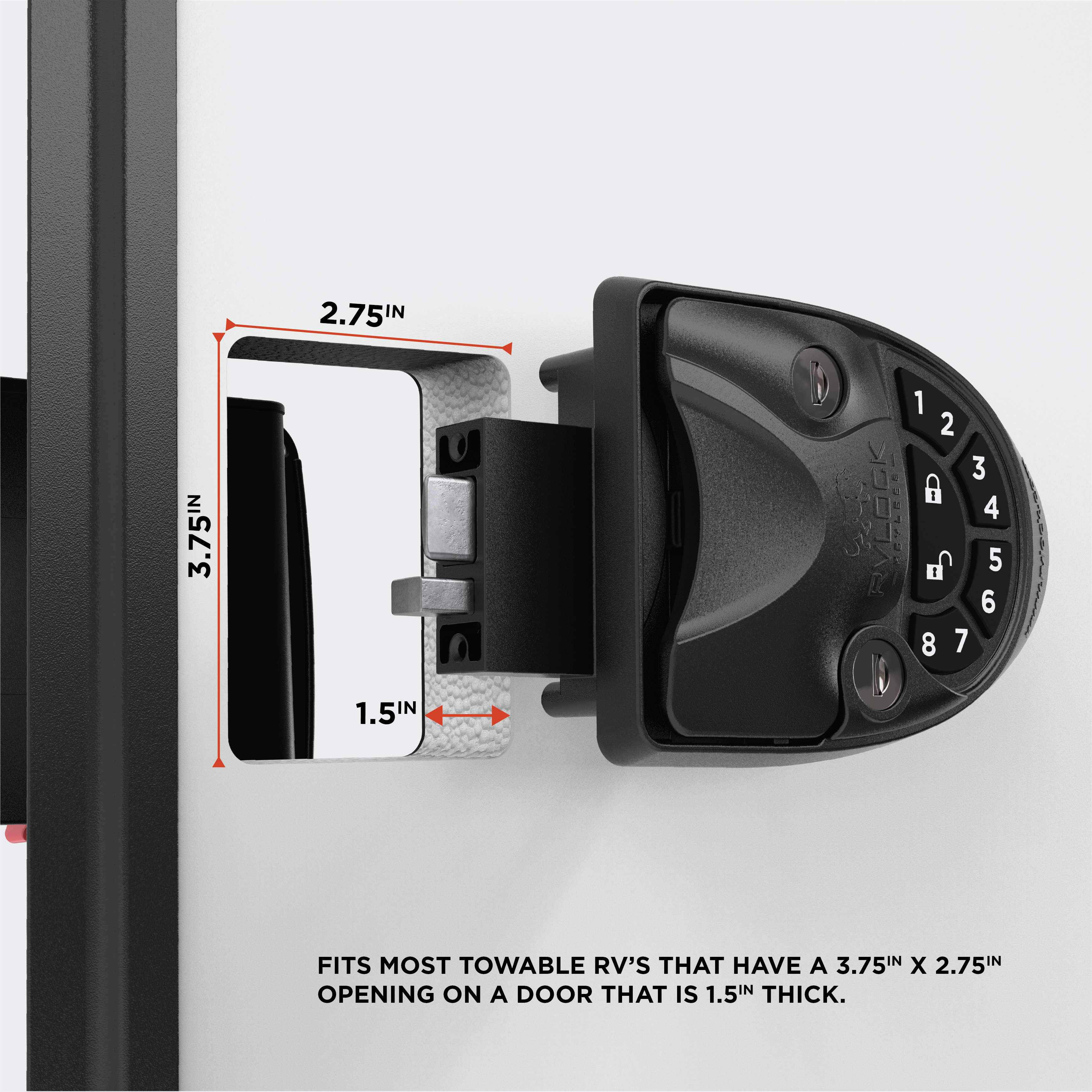 RVLock V4.0 Keyless Handle for RV Doors