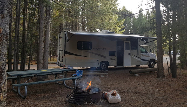 Camper at a campsite