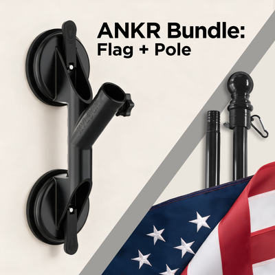 RVLock ANKR Flag Pole Mount + Flagpole And Flag