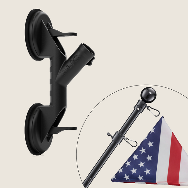 RVLock ANKR Flag Pole Mount + Flagpole And Flag