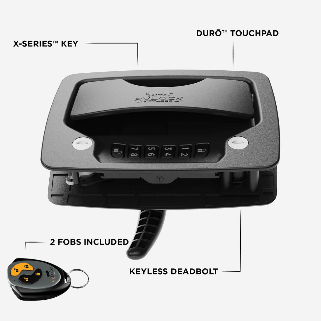 RVLock Atlas Keyless Handle for Class A & C Motorhomes