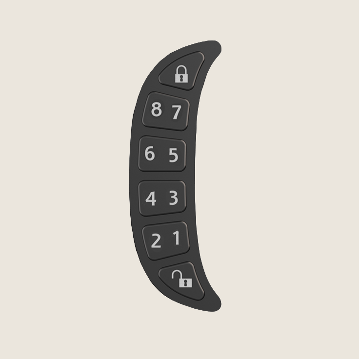 RVLock Compact LH Keypad Membrane