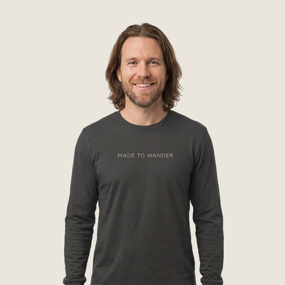 RVLock Unisex Long Sleeve Shirt - Gray Made to Wander