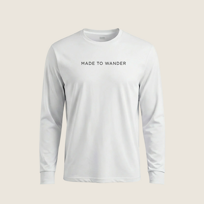 RVLock Unisex Long Sleeve Shirt - White Made to Wander