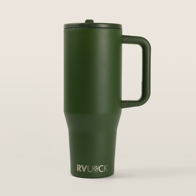 RVLock Oasis 40oz Stainless Steel Cup - Forest Green