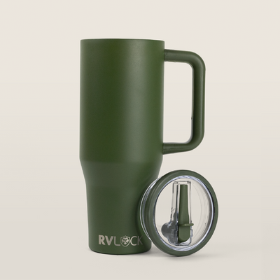 RVLock Oasis 40oz Stainless Steel Cup - Forest Green