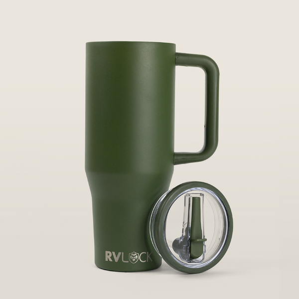 RVLock Oasis 40oz Stainless Steel Cup - Forest Green