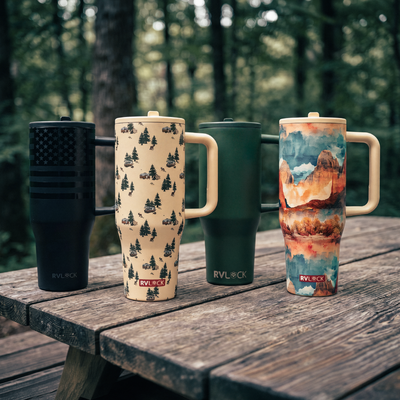 RVLock Oasis 40oz Stainless Steel Cup - Forest Green