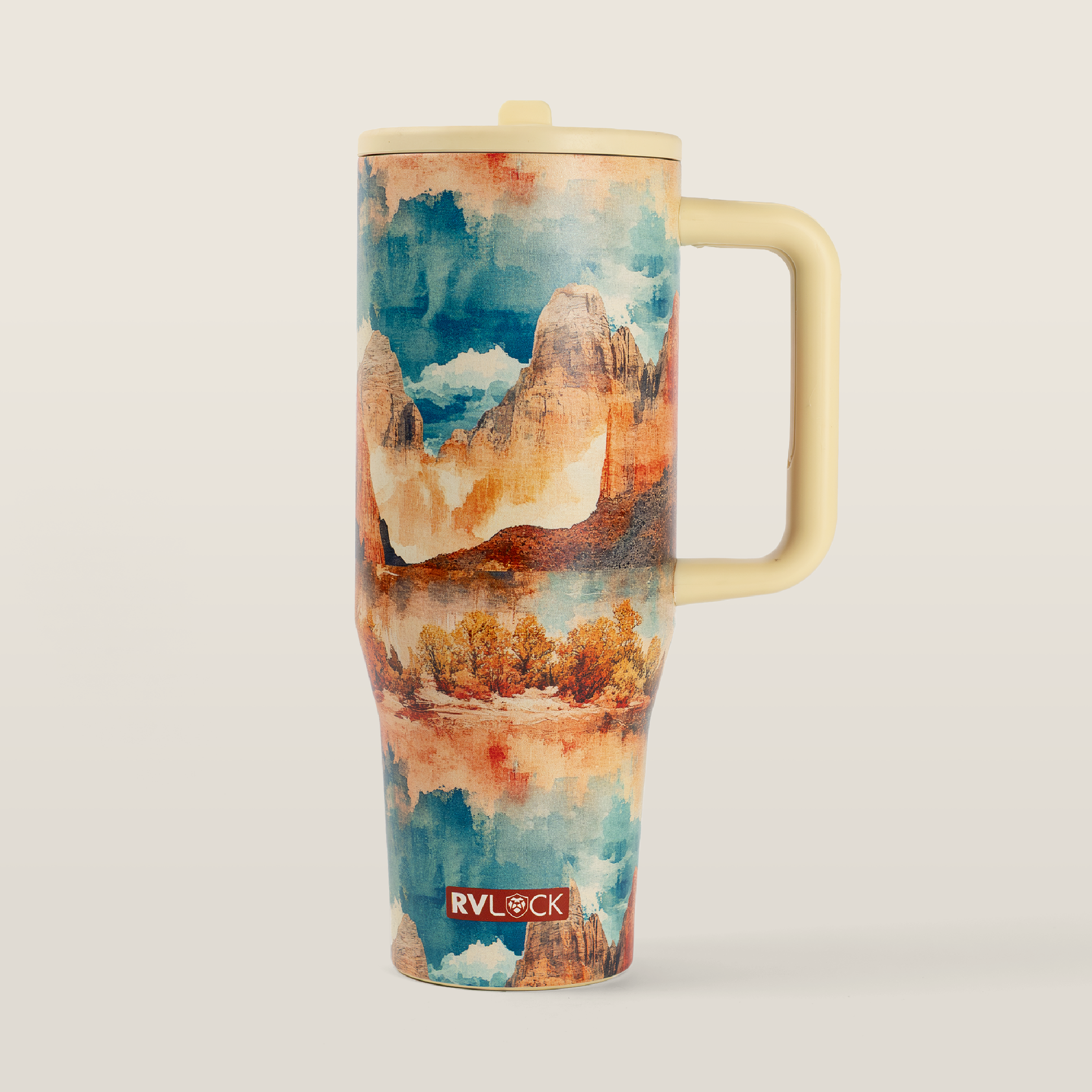 RVLock Oasis 40oz Stainless Steel Cup - Zion Watercolor