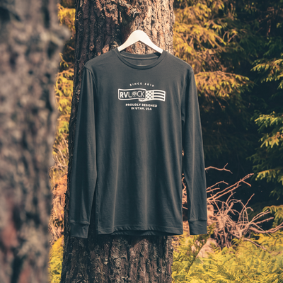 RVLock Unisex Long Sleeve Shirt - Gray RVLock Designed in USA
