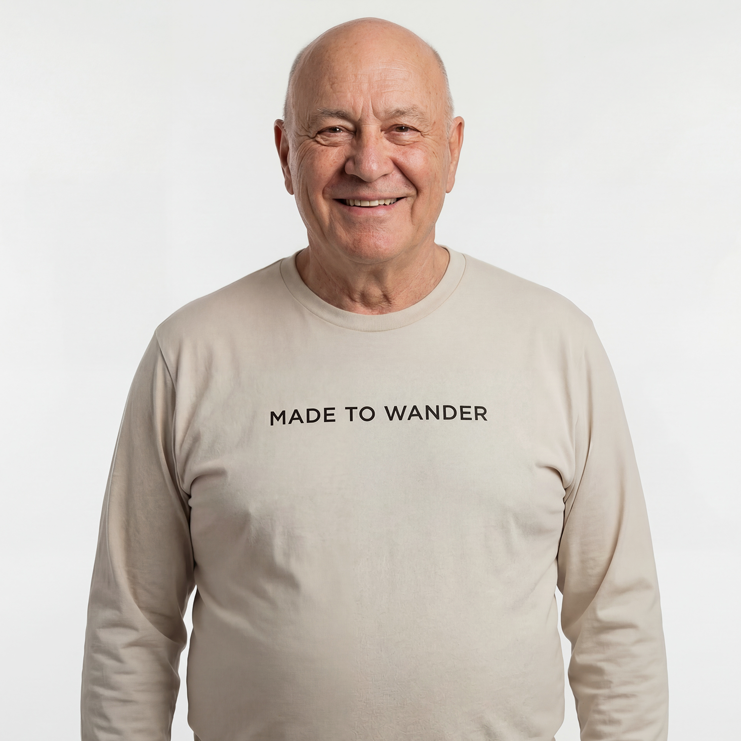 Unisex Long Sleeve Shirt - Tan Made to Wander