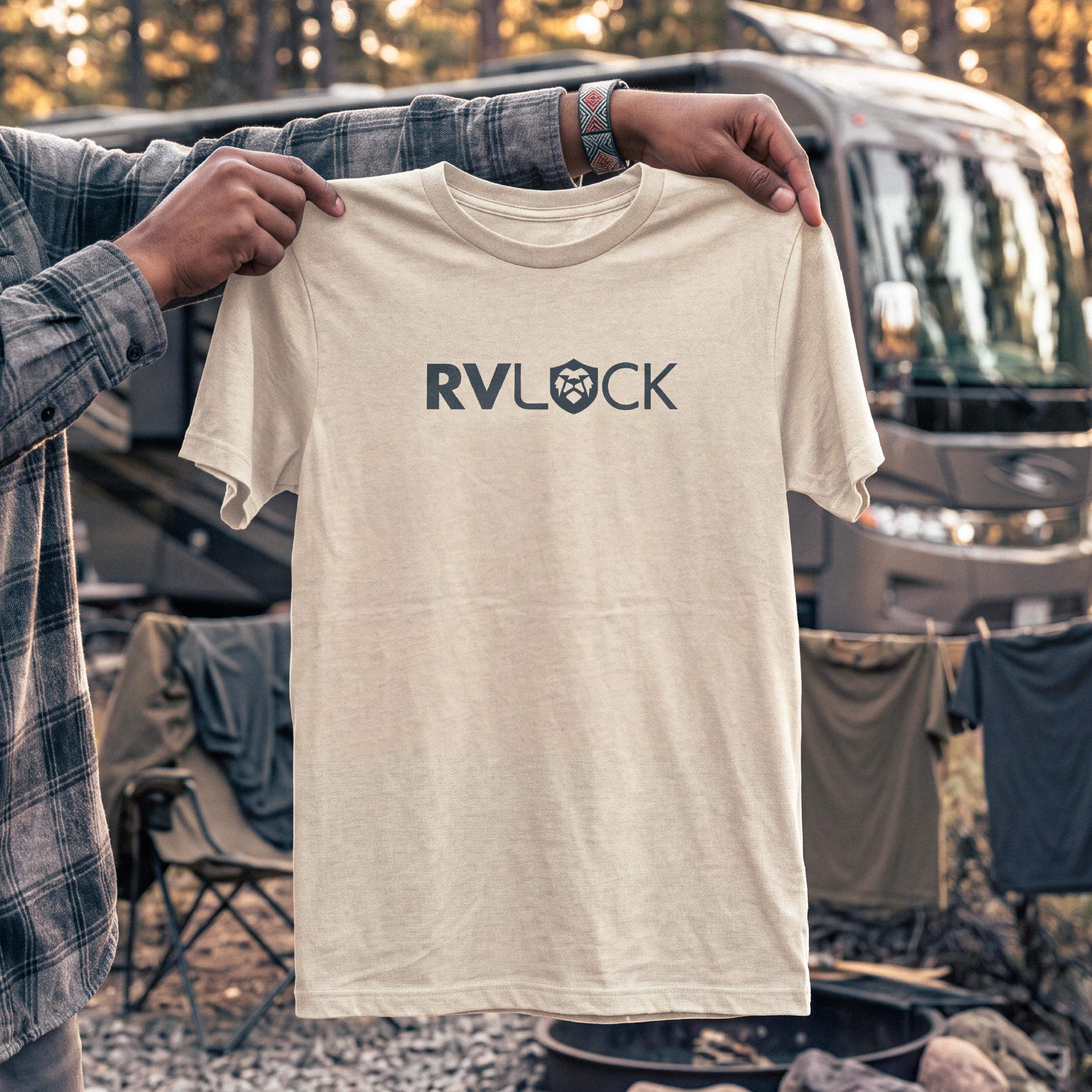 RVLock Unisex T-Shirt - Tan RVLock