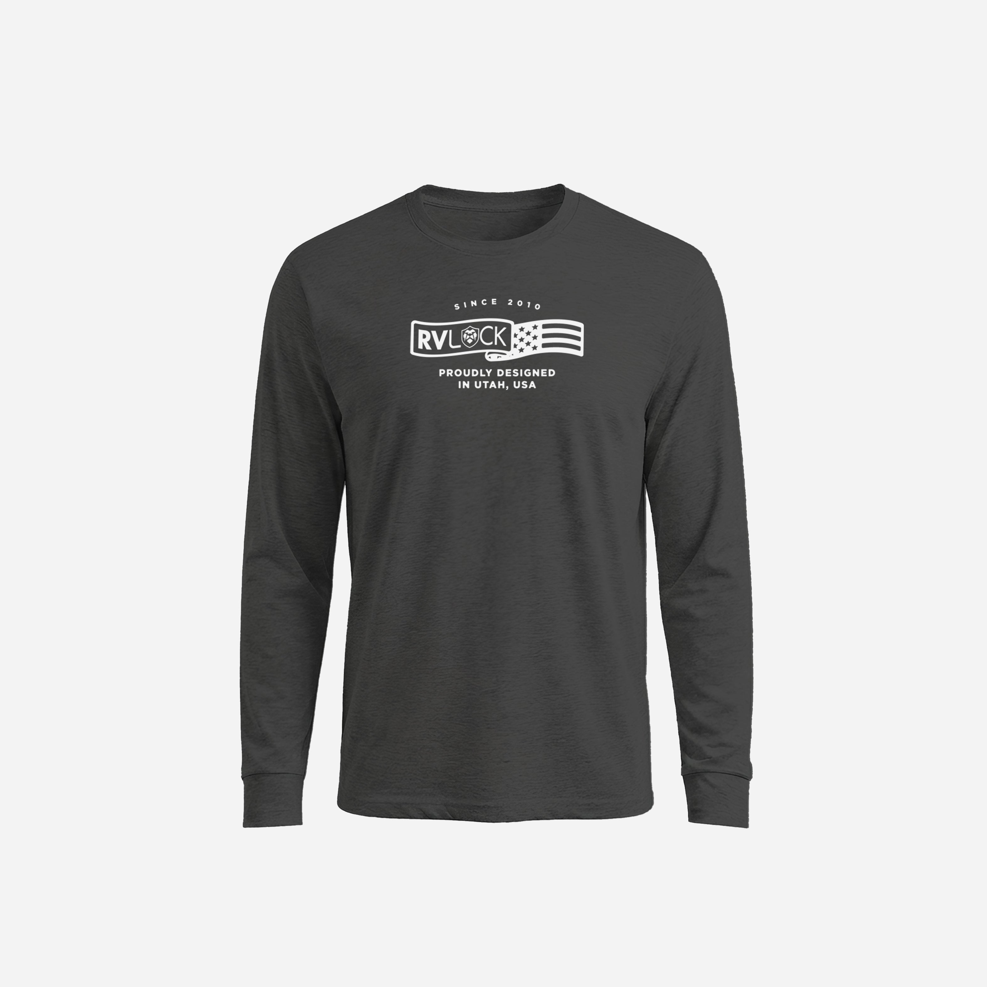 RVLock Unisex Long Sleeve Shirt - Gray RVLock Designed in USA