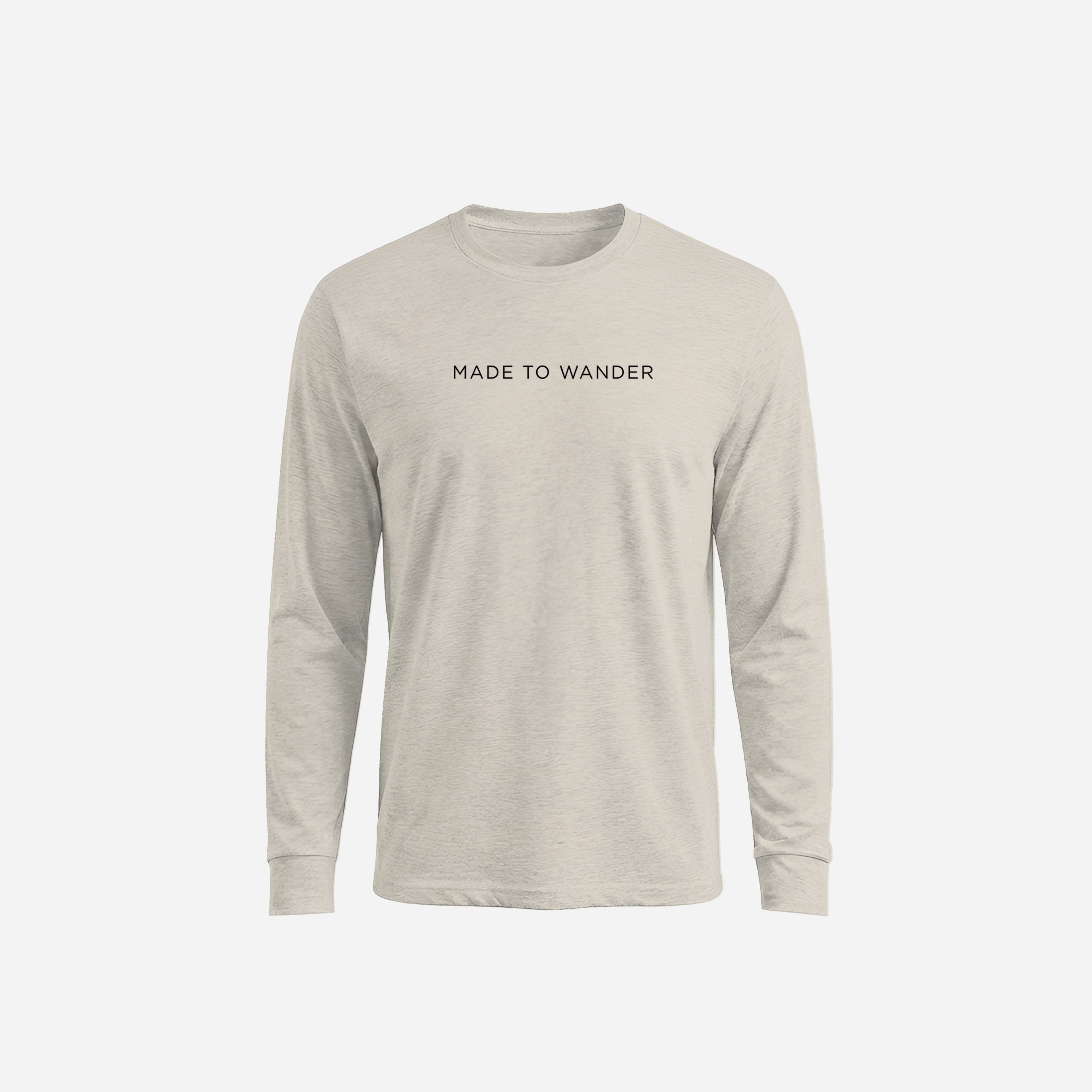 Unisex Long Sleeve Shirt - Tan Made to Wander