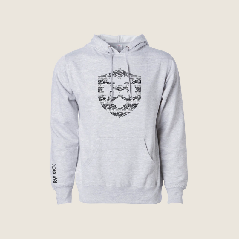RVLock Hoodie USA Parks Heritage Mark - Grey Heather