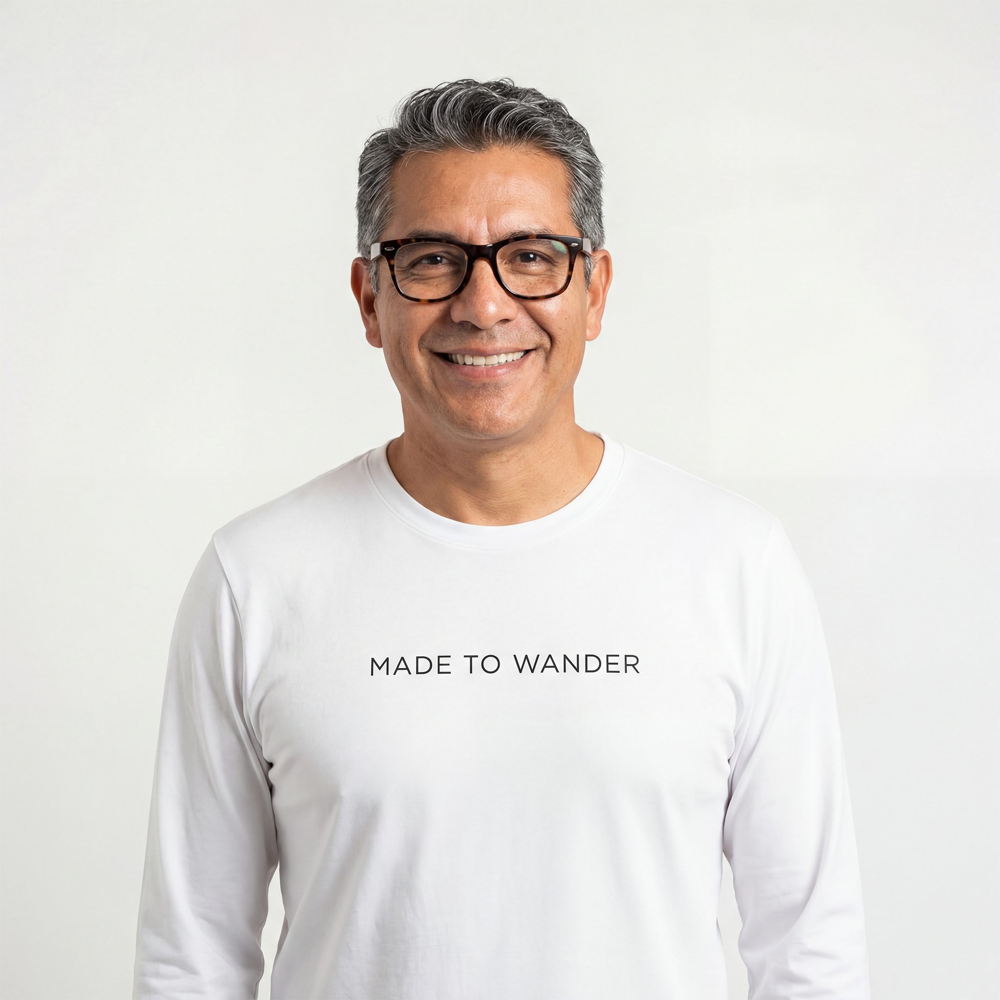 RVLock Unisex Long Sleeve Shirt - White Made to Wander