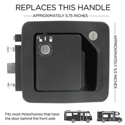 RVLock Charter Keyless Class A & C Motorhome Handle - Left Hand Doors